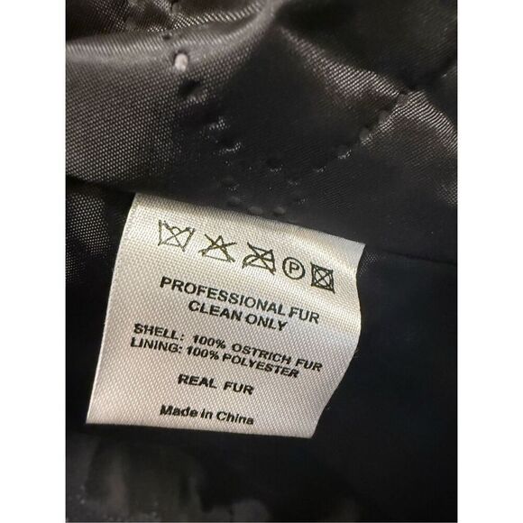 Next Chapter Women's Genuine Ostrich Fur Short Coat Winter Jacket NWT size S - Picture 5 of 5